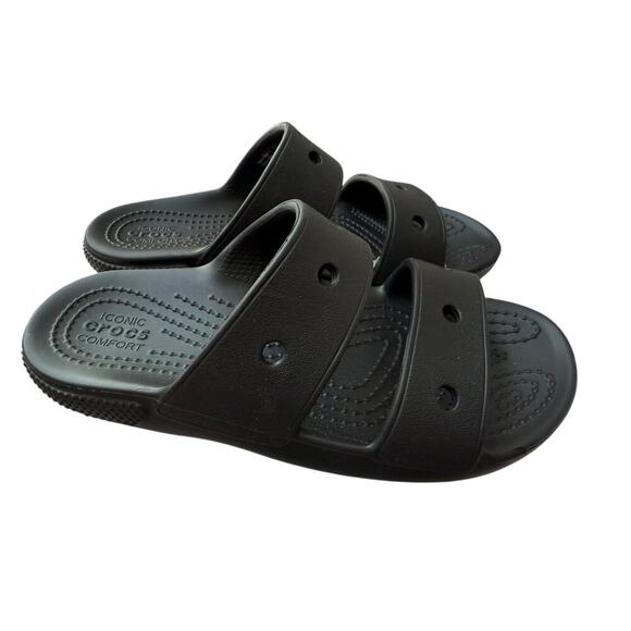 Crocs Kid's Black Classic Crocs Sandal Size 1 - Picture 5 of 8